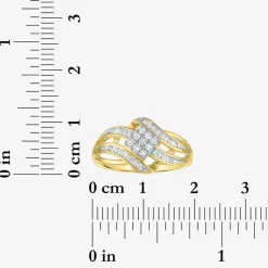 Womens 1/3 CT. T.W. Natural White Diamond 10K Gold Cocktail Ring