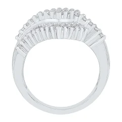 Womens 1 1/8 CT. T.W. Natural White Diamond 10K Gold Cluster Cocktail Ring