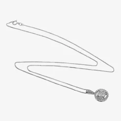 Womens 1/2 CT. T.W. Natural White Diamond 14K White or Yellow Gold Round Pendant Necklace