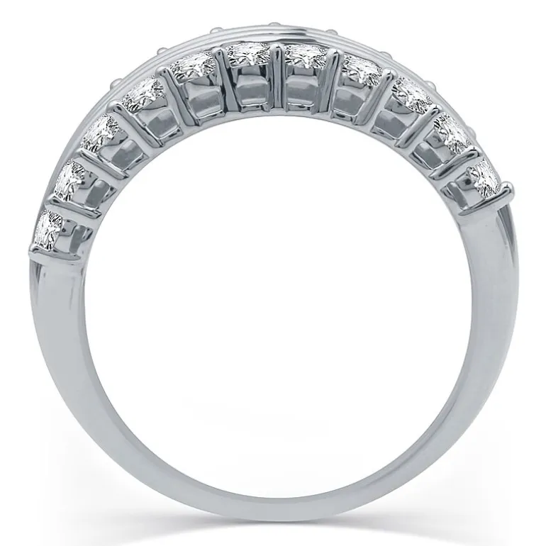 Womens 2 CT. T.W. Natural White Diamond 10K Gold Anniversary Band