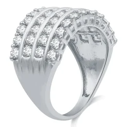 Womens 2 CT. T.W. Natural White Diamond 10K Gold Anniversary Band