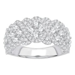 Womens 1 3/4 CT. T.W. Natural White Diamond 10K Gold Anniversary Band