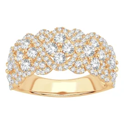 Womens 1 3/4 CT. T.W. Natural White Diamond 10K Gold Anniversary Band