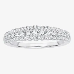 Womens 1/2 CT. T.W. Natural White Diamond 10K Gold Anniversary Wedding Band