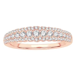 Womens 1/2 CT. T.W. Natural White Diamond 10K Gold Anniversary Wedding Band