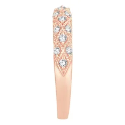 Womens 1/4 CT. T.W. Natural White Diamond 10K Gold Anniversary Wedding Band