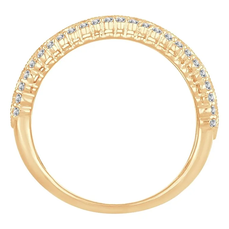 Womens 1 CT. T.W. Natural White Diamond 10K Gold Anniversary Band