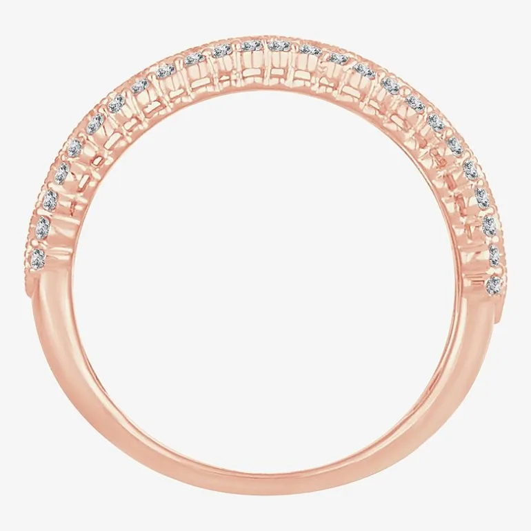 Womens 1 CT. T.W. Natural White Diamond 10K Gold Anniversary Band