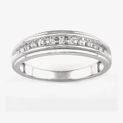 Womens 1/2 CT. T.W. Natural White Diamond 10K Gold Round Side Stone Bridal Set