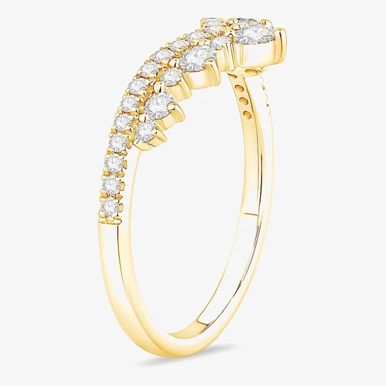 Womens 1/2 CT. T.W. Natural White Diamond 10K Gold Wedding Band