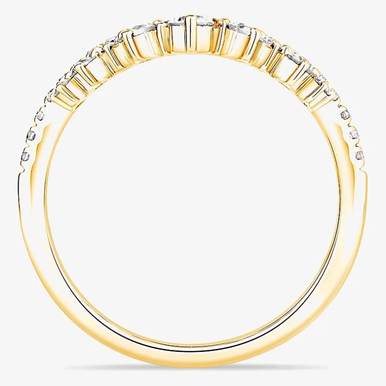 Womens 1/2 CT. T.W. Natural White Diamond 10K Gold Wedding Band