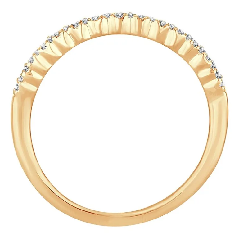 Womens 1/2 CT. T.W. Natural White Diamond 10K Gold Anniversary Wedding Band