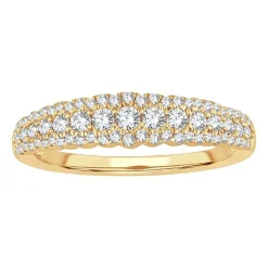 Womens 1/2 CT. T.W. Natural White Diamond 10K Gold Anniversary Wedding Band