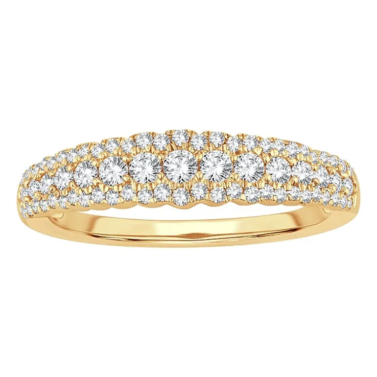 Womens 1/2 CT. T.W. Natural White Diamond 10K Gold Anniversary Wedding Band