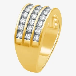 Womens 1 CT. T.W. Natural White Diamond 10K Gold Anniversary Band