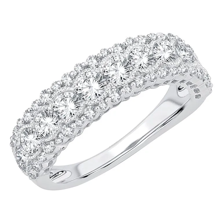 Womens 1 1/2 CT. T.W. Natural White Diamond 10K Gold Anniversary Band