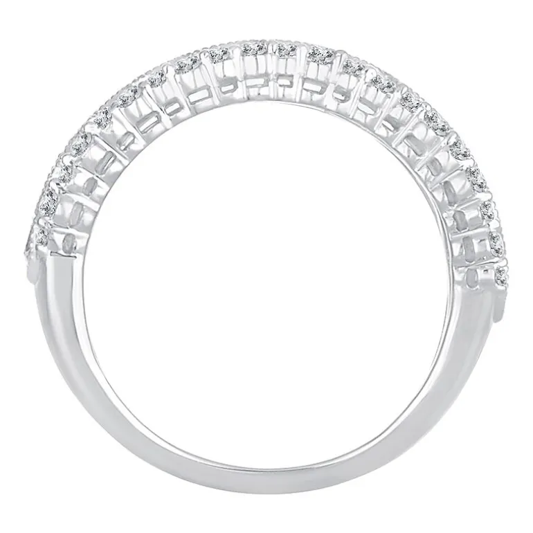 Womens 1 1/2 CT. T.W. Natural White Diamond 10K Gold Anniversary Band