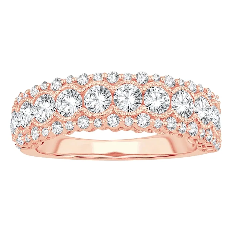 Womens 1 1/2 CT. T.W. Natural White Diamond 10K Gold Anniversary Band