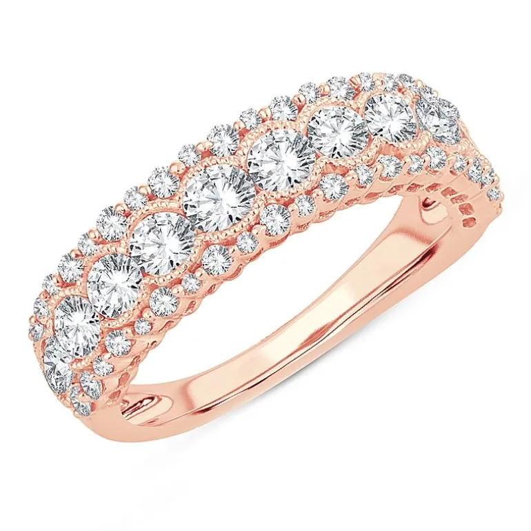 Womens 1 1/2 CT. T.W. Natural White Diamond 10K Gold Anniversary Band