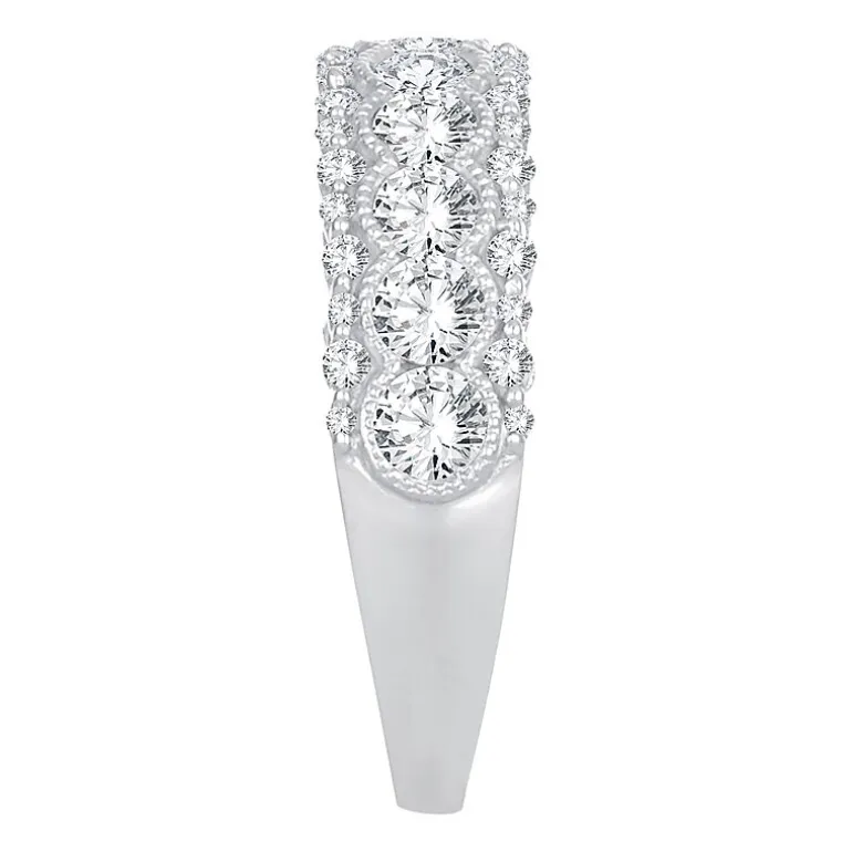 Womens 1 1/2 CT. T.W. Natural White Diamond 10K Gold Anniversary Band