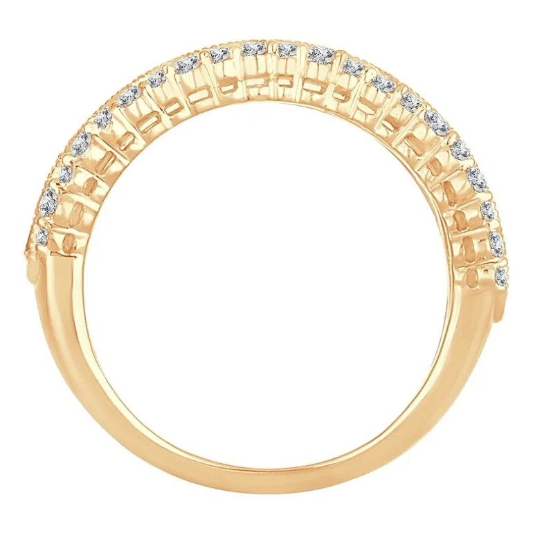 Womens 1 1/2 CT. T.W. Natural White Diamond 10K Gold Anniversary Band