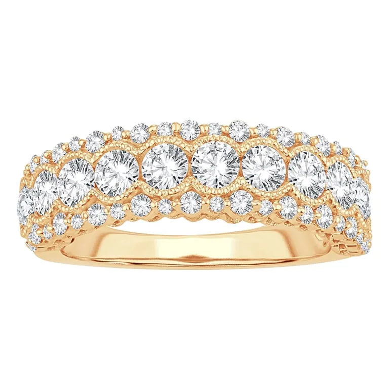 Womens 1 1/2 CT. T.W. Natural White Diamond 10K Gold Anniversary Band