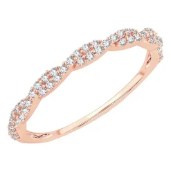 Womens 1/6 CT. T.W. Natural White Diamond 10K Gold Wedding Band