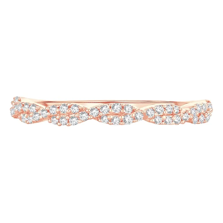 Womens 1/6 CT. T.W. Natural White Diamond 10K Gold Wedding Band
