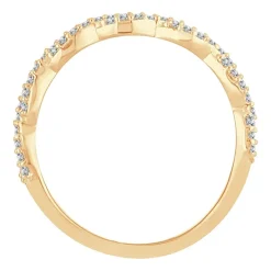 Womens 1/6 CT. T.W. Natural White Diamond 10K Gold Wedding Band