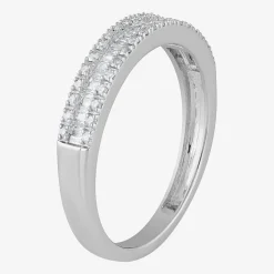 Womens 1 CT. T.W. Natural White Diamond 10K Gold Side Stone Halo Bridal Set
