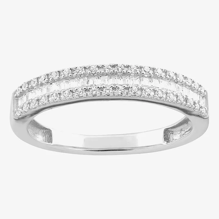 Womens 1 CT. T.W. Natural White Diamond 10K Gold Side Stone Halo Bridal Set