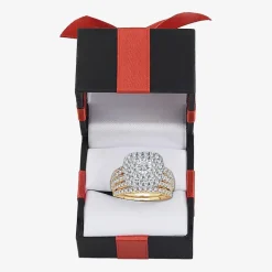 Womens 2 CT. T.W. Natural White Diamond 10K Gold Cushion Halo Bridal Set