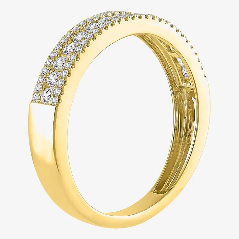 Womens 1/2 CT. T.W. Natural White Diamond 14K Gold Anniversary Wedding Band