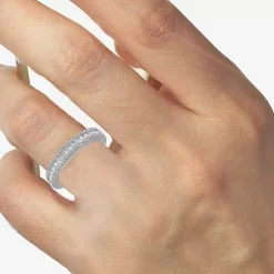 Womens 1/2 CT. T.W. Natural White Diamond 14K Gold Anniversary Wedding Band