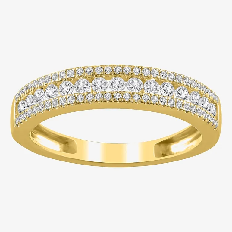 Womens 1/2 CT. T.W. Natural White Diamond 14K Gold Anniversary Wedding Band