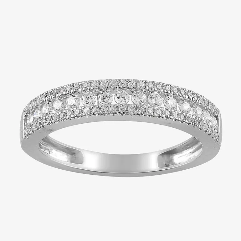 Womens 1/2 CT. T.W. Natural White Diamond 14K Gold Anniversary Wedding Band