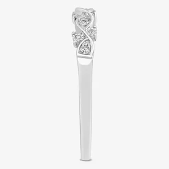 Womens Diamond Accent Natural White Diamond 10K Gold Anniversary Wedding Band