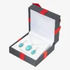 Womens Enhanced Blue Turquoise Sterling Silver Oval 2-pc. Jewelry Set