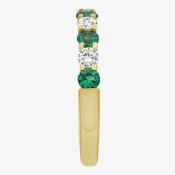 Womens Gemstone & 1/2 CT. T.W. Lab-Grown Diamond 10K Gold 2.5MM Band
