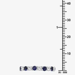 Womens Gemstone & 1/2 CT. T.W. Lab-Grown Diamond 10K Gold 2.5MM Band