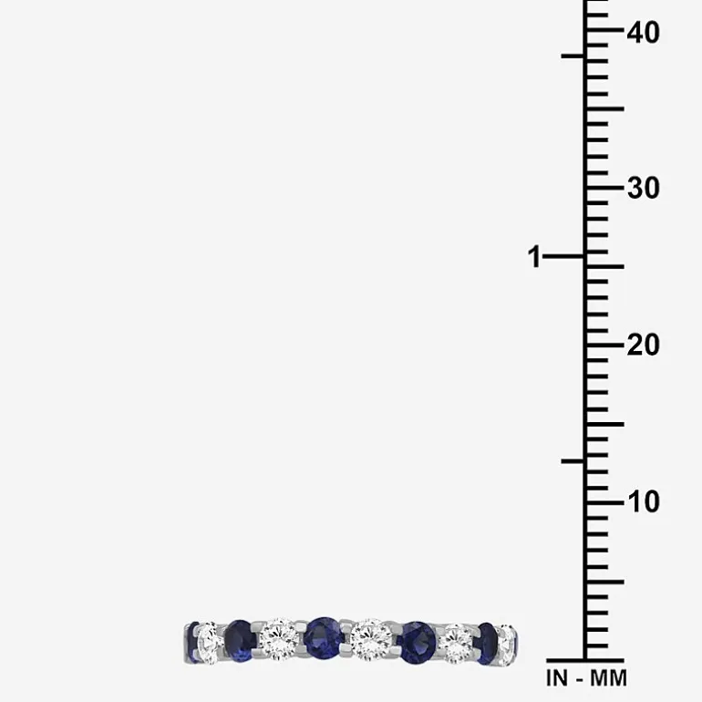 Womens Gemstone & 1/2 CT. T.W. Lab-Grown Diamond 10K Gold 2.5MM Band