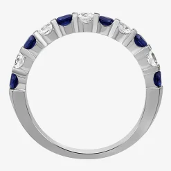 Womens Gemstone & 1/2 CT. T.W. Lab-Grown Diamond 10K Gold 2.5MM Band