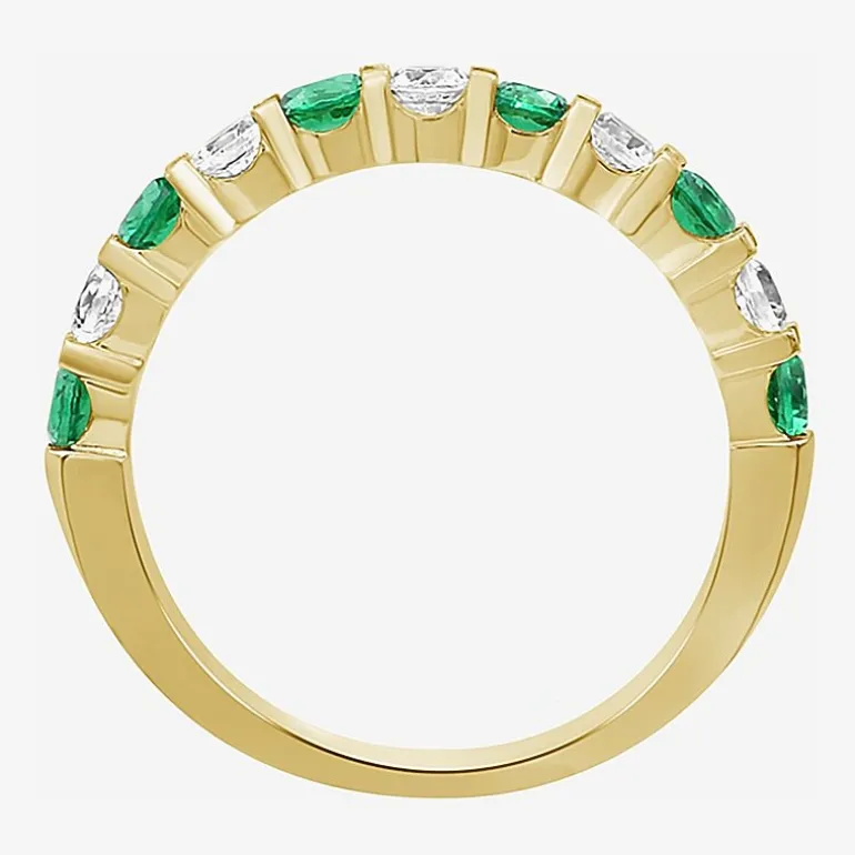 Womens Gemstone & 1/2 CT. T.W. Lab-Grown Diamond 10K Gold 2.5MM Band
