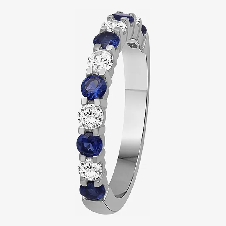 Womens Gemstone & 1/2 CT. T.W. Lab-Grown Diamond 10K Gold 2.5MM Band