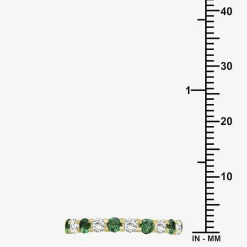 Womens Gemstone & 1/2 CT. T.W. Lab-Grown Diamond 10K Gold 2.5MM Band