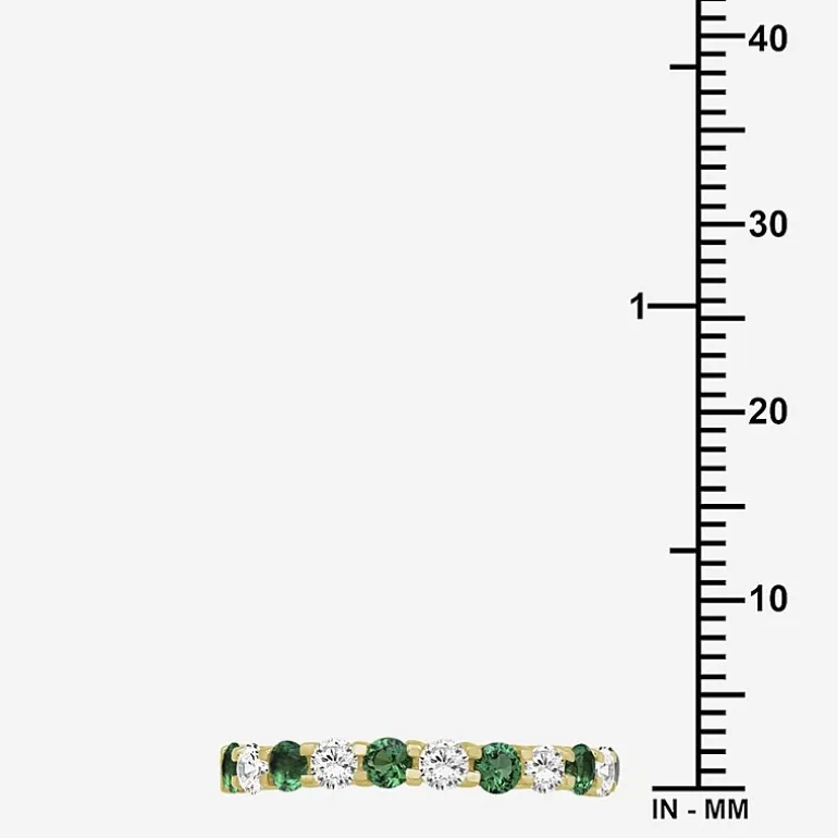 Womens Gemstone & 1/2 CT. T.W. Lab-Grown Diamond 10K Gold 2.5MM Band
