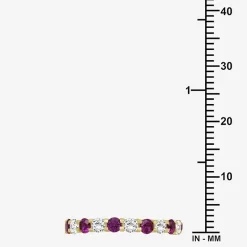Womens Gemstone & 1/2 CT. T.W. Lab-Grown Diamond 10K Gold 2.5MM Band