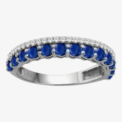 Womens Gemstone & 1/6 CT. T.W. Natural Diamond 10K Gold Band