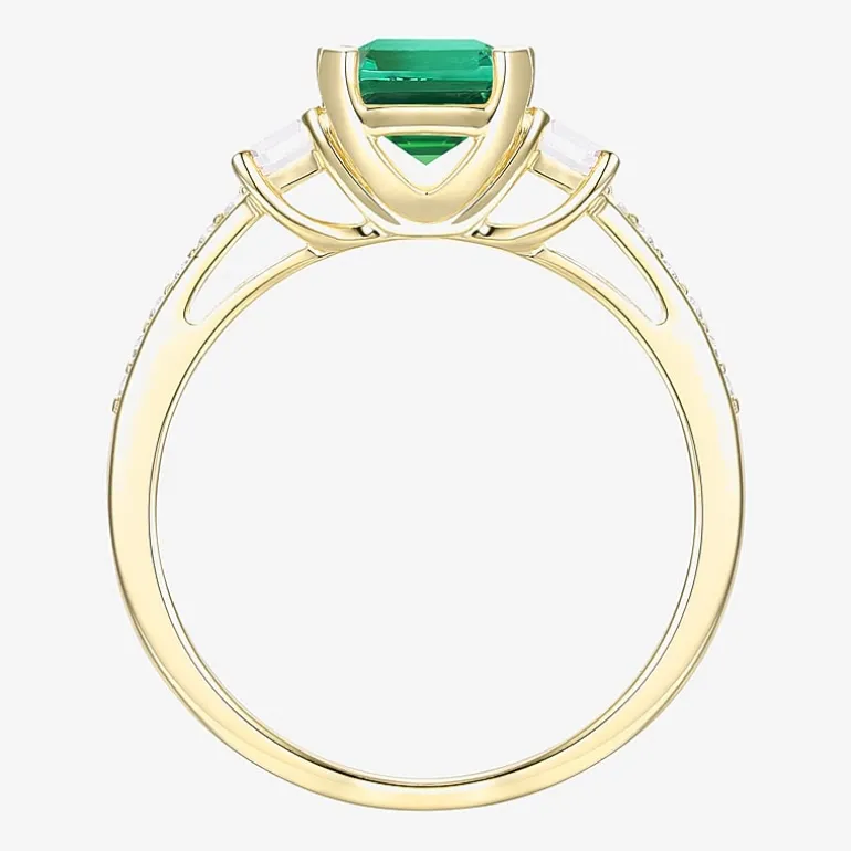 Womens Gemstone 14K Gold Over Silver Halo Delicate Cocktail Ring