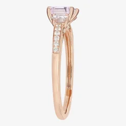 Womens Gemstone 14K Gold Over Silver Halo Delicate Cocktail Ring